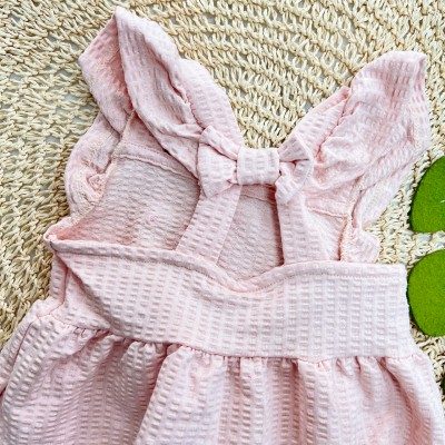 Vestido com Lacinho nas Costas - Rosa
